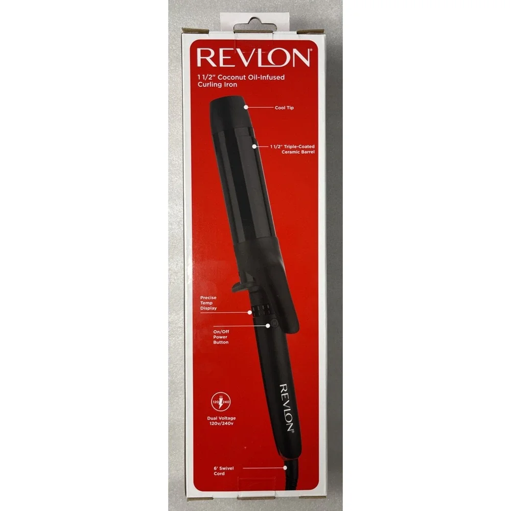 Revlon Smoothstay Coconut Oil Infused Curling Iron 1 1/2